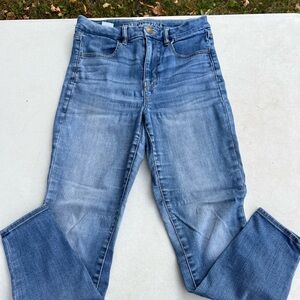 American Eagle Outfitters Light Blue Straight Leg Jeans